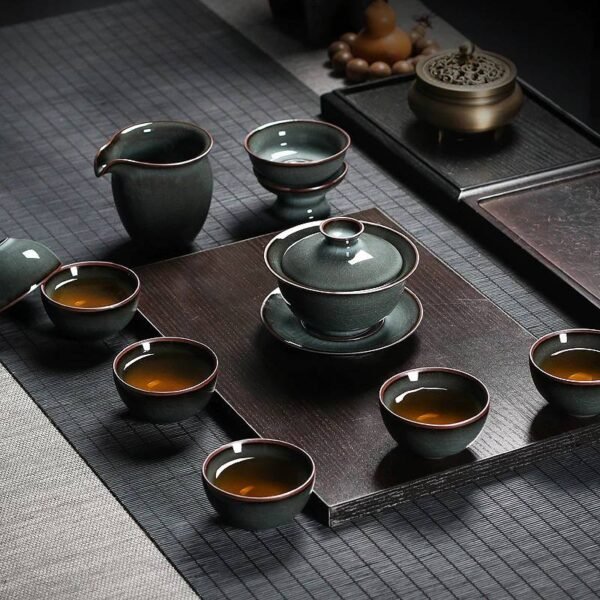 6197477477455085581 Celadon Kung Fu tea set