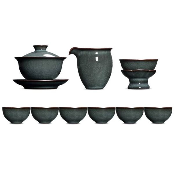 6197477477455085582 Celadon Kung Fu tea set