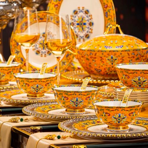 High-end enamel tableware